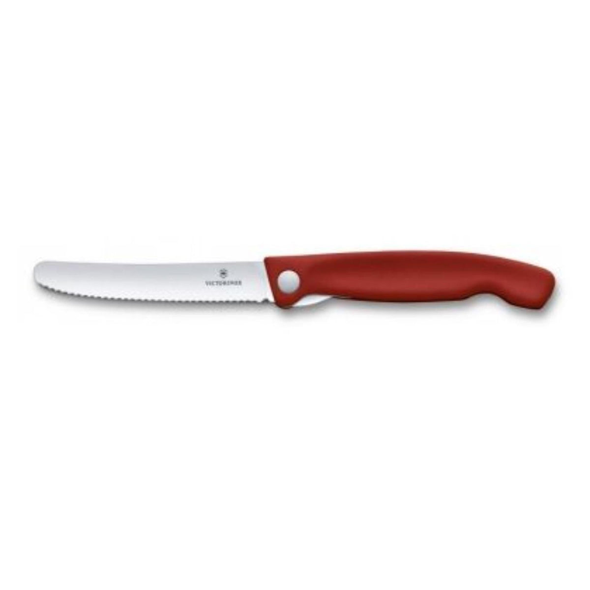 Victorinox foldekniv med savtakket blad – rød – til camping
